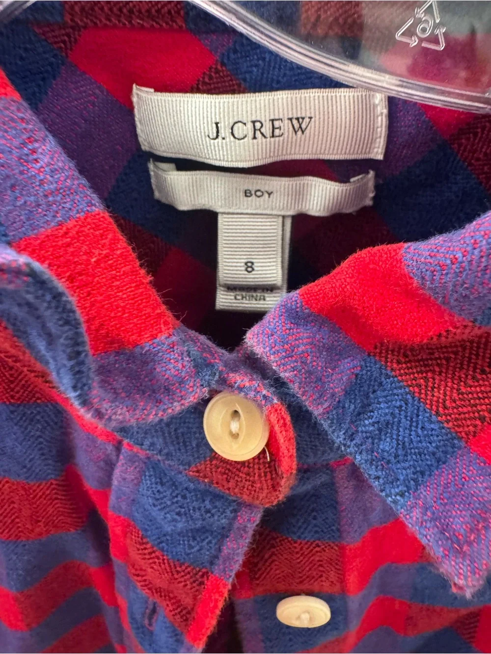 J. Crew Red and Blue Buffalo Plaid Button-Down Shirt